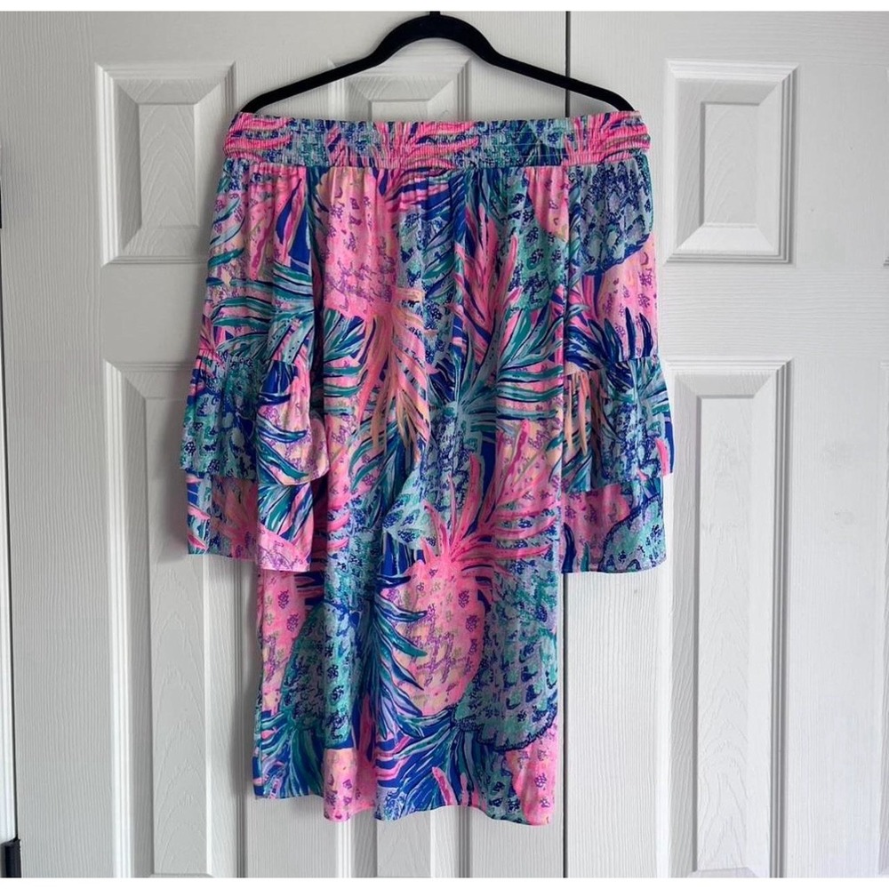 XXS Lilly Pulitzer Women's Dress Off The Shoulder Bell Sleeves